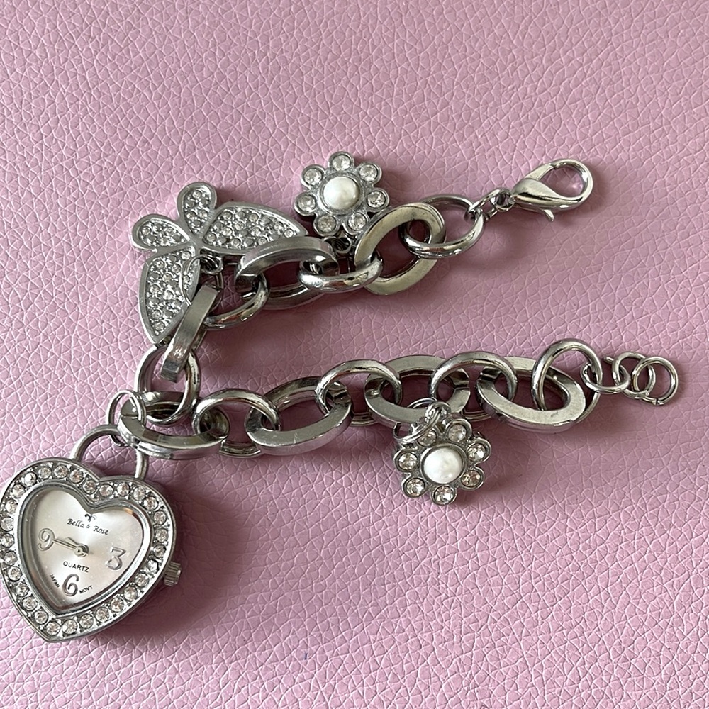 Bella Rose Sterling Silver Watch